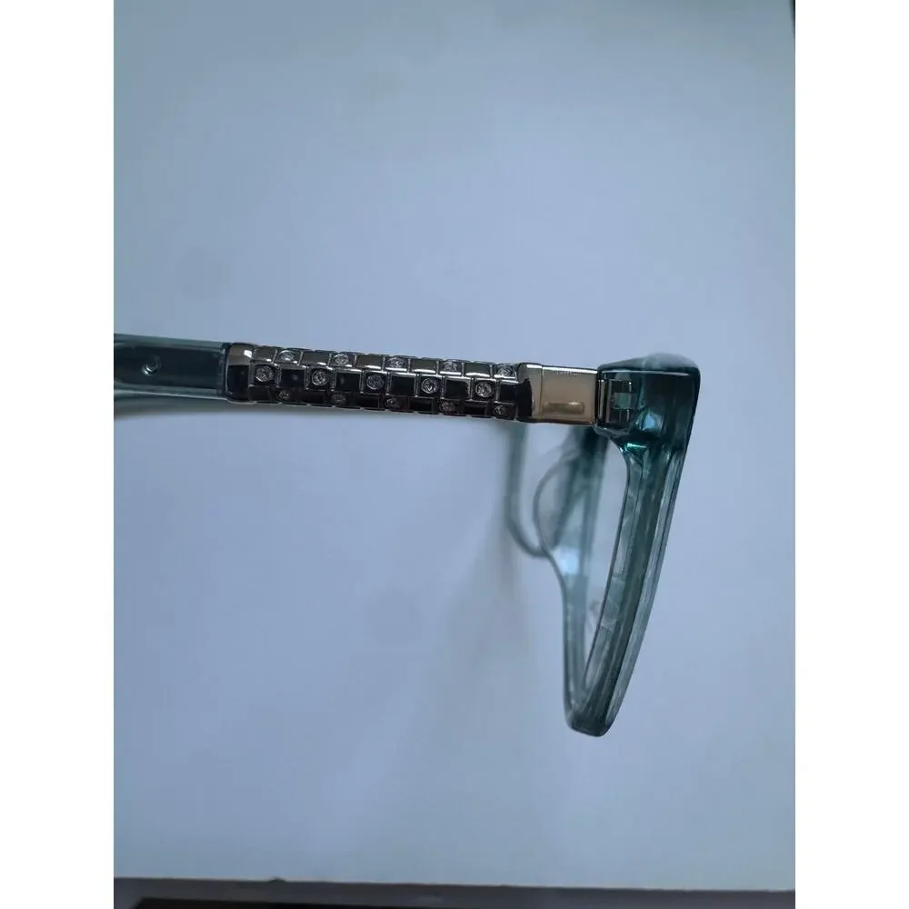 NEW Badgley Mischka Teddi International Fit turquoise blue eyeglasses